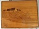 4 nesting tables Emile Gallé marquetry seascapes Brittany XIXth