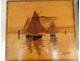 4 nesting tables Emile Gallé marquetry seascapes Brittany XIXth