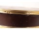 Round box miniature portrait woman elegant solid gold 18K lacquer nineteenth