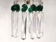 Small chandelier with cut crystal pendants Baccarat color late nineteenth century