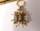 Small medal Order Saint-Louis gold solid enamel cross flowers lily nineteenth