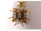 Small medal Order Saint-Louis gold solid enamel cross flowers lily nineteenth