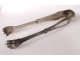 Poland Polygonal solid silver sugar tongs Maison Fraget silver 66gr XIXth