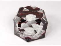 Baccarat Crystalline Crystal Sulfide Paperweight President Kennedy