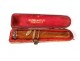 Cigarette amber silver vermeillé snake case late nineteenth century