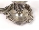 Candlestick silver solid old punches foliage silver 256gr nineteenth