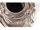 Candlestick silver solid old punches foliage silver 256gr nineteenth