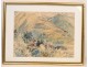 Watercolor mountain landscape drawing Diverly twentieth