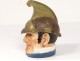 Tobacco pot slipper head man characterPompiers Cancale nineteenth century