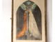 Lithograph aquatint Louis Icart Faust young girl church twentieth century