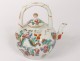 Chinese porcelain teapot characters pagodas dragon dancers Chinese twentieth