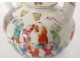 Chinese porcelain teapot characters pagodas dragon dancers Chinese twentieth