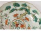 Small plate saucer Chinese porcelain flowers bamboo trees late nineteenth