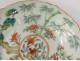 Small plate saucer Chinese porcelain flowers bamboo trees late nineteenth