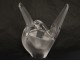 Crystal flower vase Lalique France model Sylvie doves twentieth century