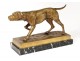 Bronze sculpture Alfredo Biagini dog hunting stop animal marble twentieth