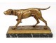 Bronze sculpture Alfredo Biagini dog hunting stop animal marble twentieth