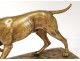 Bronze sculpture Alfredo Biagini dog hunting stop animal marble twentieth