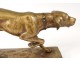 Bronze sculpture Alfredo Biagini dog hunting stop animal marble twentieth