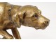 Bronze sculpture Alfredo Biagini dog hunting stop animal marble twentieth