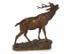 Bronze sculpture Charles Valton Stag animal sculptor slab nineteenth