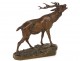 Bronze sculpture Charles Valton Stag animal sculptor slab nineteenth