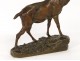 Bronze sculpture Charles Valton Stag animal sculptor slab nineteenth