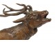 Bronze sculpture Charles Valton Stag animal sculptor slab nineteenth