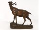 Bronze sculpture Charles Valton Stag animal sculptor slab nineteenth