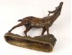 Bronze sculpture Charles Valton Stag animal sculptor slab nineteenth