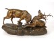 Bronze sculpture Thomas François Cartier Combat animal deer twentieth