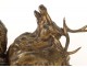 Bronze sculpture Thomas François Cartier Combat animal deer twentieth