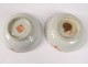 Pair small Chinese porcelain bat cups Chinese signed XXth