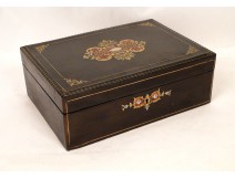 Blackened wooden box and Boulle marquetry, Napoleon III nineteenth