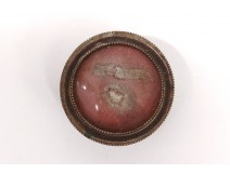 Small reliquary round metal Saint antique reliquary nineteenth century