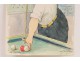 Humorous watercolor billiards player twentieth Soup