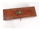 Glove box amboine wood blackened brass marquetry Napoleon III 19th