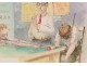 Billiards Soup humorous watercolor nap twentieth