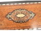 Gift box chips game magnifier amboine marquetry brass Napoleon III nineteenth