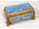 Box small enamel box Bressans pearls bronze Tahan Napoleon III nineteenth