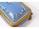 Box small enamel box Bressans pearls bronze Tahan Napoleon III nineteenth