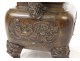 Perfume burner Japan flowers foliage dragon lions nineteenth century