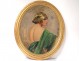 HSC table oval portrait young woman turban Vallet-Bisson painting nineteenth