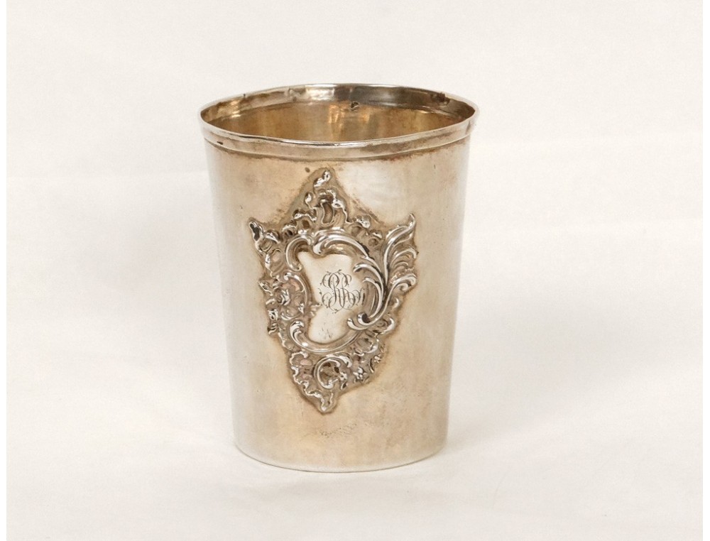 Timpani silver tumbler antique french silver 76,13gr 19th century