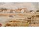 Watercolor seaside Normandy twentieth