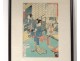 Japanese print Ukiyo-e Kunisada Utagawa Toyoshi III nineteenth samourai Oiran