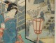 Japanese print Ukiyo-e Kunisada Utagawa Toyoshi III nineteenth samourai Oiran