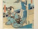 Japanese print Ukiyo-e Kunisada Utagawa Toyoshi III nineteenth samourai Oiran