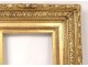 Stuccoed wood frame foliage Napoleon III antique frame nineteenth century