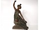 Sculpture young woman butterfly Zitella Alfred Foretay Art Nouveau XIXth